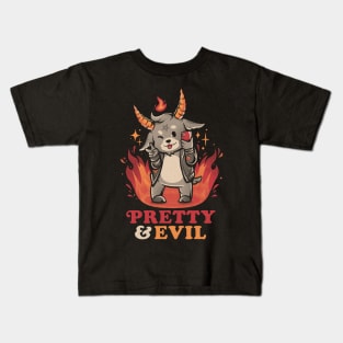 Pretty and Evil - Cute Evil Creepy Baphomet Gift Kids T-Shirt